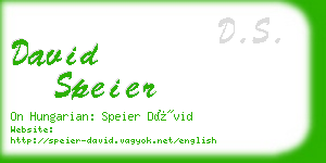 david speier business card